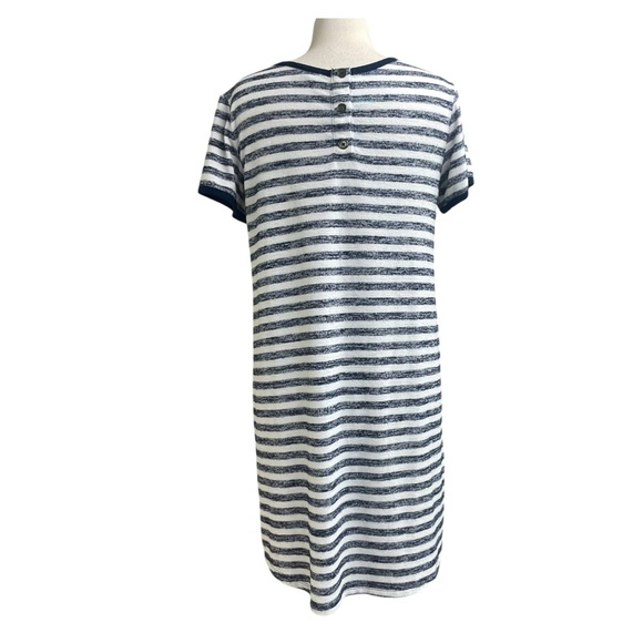 Market & Spruce navy & white striped knit dress LP - Picture 3 of 8